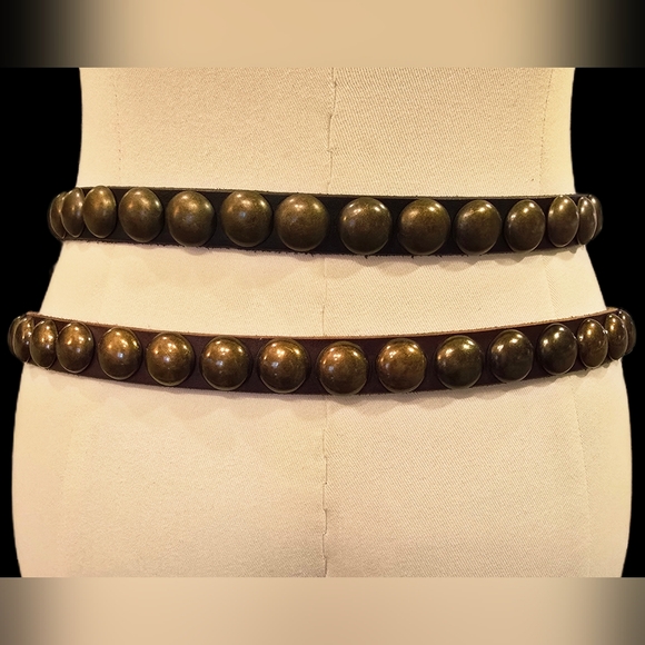 GAP Studded Leather Belts - Set of 2 Black and Brown main image 4